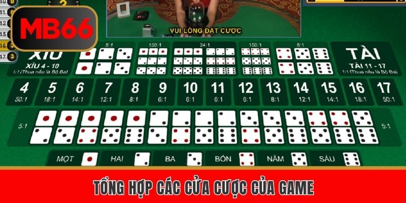Tổng hợp các cửa cược của game